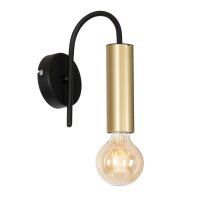 Wandleuchte Modern Messing Schwarz f&uuml;r E27 Metall