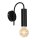 Wandlampe Schwarz Metall Modern f&uuml;r E27