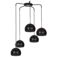 H&auml;ngeleuchte Retro Metall 5 flammig Schwarz