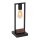 Tischlampe Schwarz Braun 42 cm Metall Holz f&uuml;r E27