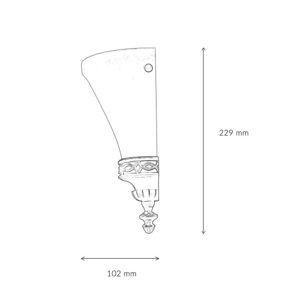 Wandlampe ANABELL 1 Braun Landhaus Lampe Blendarm