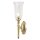 Badezimmerleuchte LED aus Messing Glas Jugendstil IP44