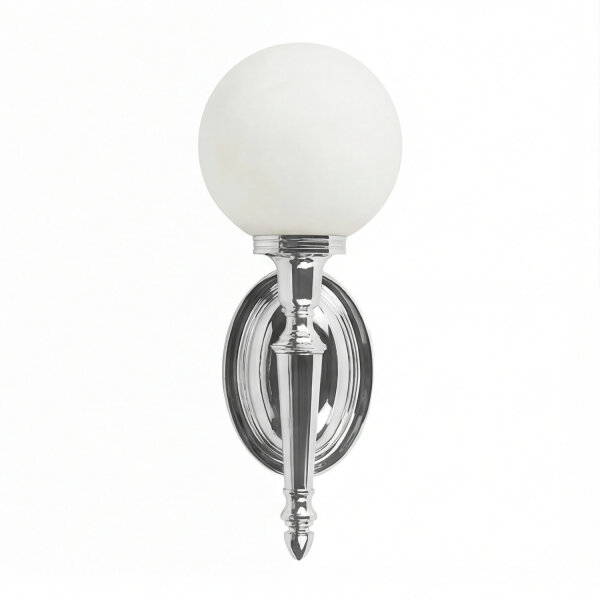 Wandlampe Bad IP44 aus Messing Glas spritzwasserdicht