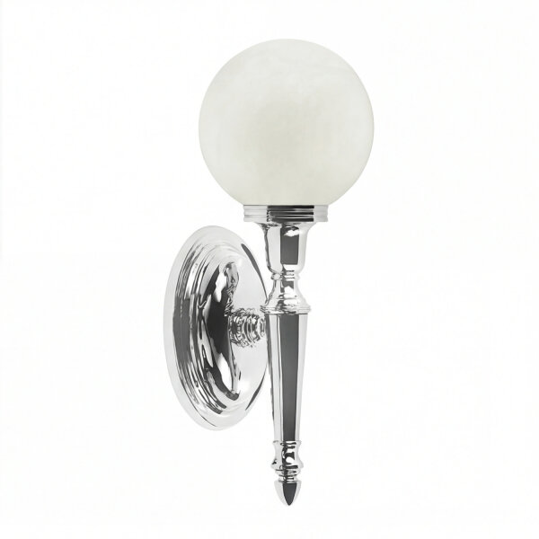Wandlampe Bad IP44 aus Messing Glas spritzwasserdicht