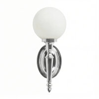 Wandlampe Bad IP44 aus Messing Glas spritzwasserdicht