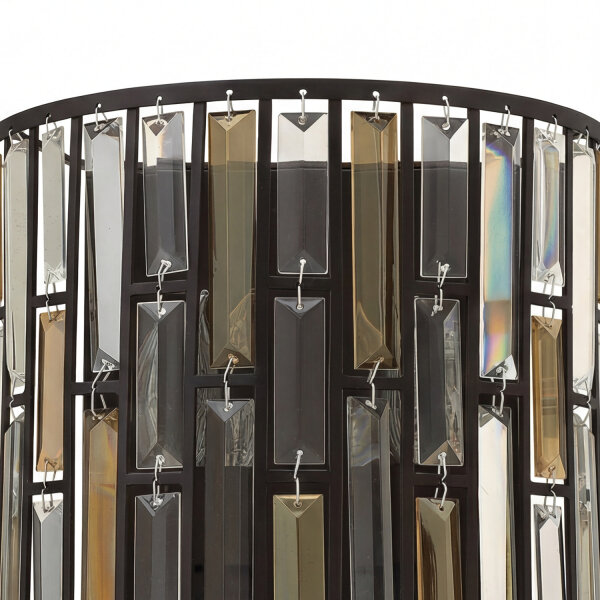 Wandlampe PRISM B:31cm in Bronze Jugendstil Lampe