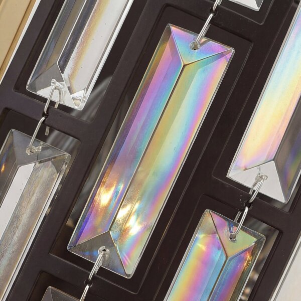 Wandlampe PRISM B:31cm in Bronze Jugendstil Lampe