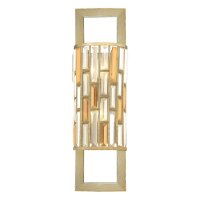 Wandlampe PRISM B:31cm Blattsilber Lampe Art Déco