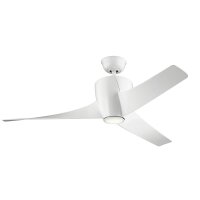 Weißer Deckenventilator mit Beleuchtung LED dimmbar...