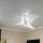 Weißer Deckenventilator mit Beleuchtung LED dimmbar Ø142cm