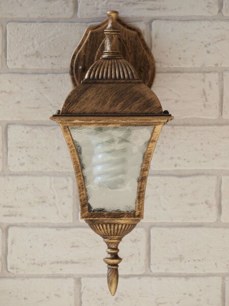 Außen Hof Wandleuchte Gold Antik 36cm hoch TOSCANA