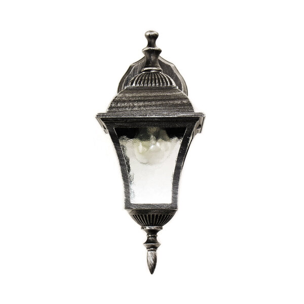 Außen Wandleuchte E27 Silber Antik 36cm TOSCANA