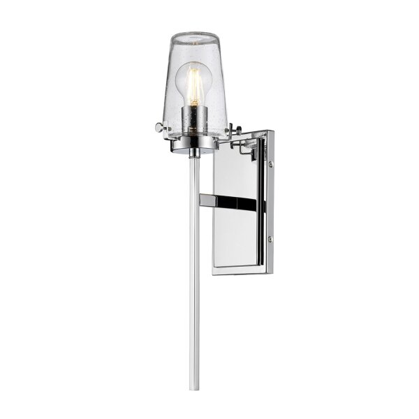 Wandleuchte Badezimmer Chrom 56 cm hoch E27 IP44