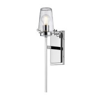 Wandleuchte Badezimmer Chrom 56 cm hoch E27 IP44