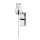 Wandleuchte Badezimmer Chrom 56 cm hoch E27 IP44
