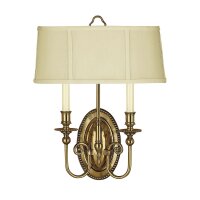 Wandleuchte Messing Stoff Barock Design CAMI