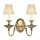 Wandleuchte Messing Stoff 2-flammig Barock Design