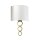 Wandlampe Stoff in Creme Messing antik schlicht E27
