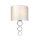 Wandleuchte Stoff Metall in Creme Chrom Modern TADES