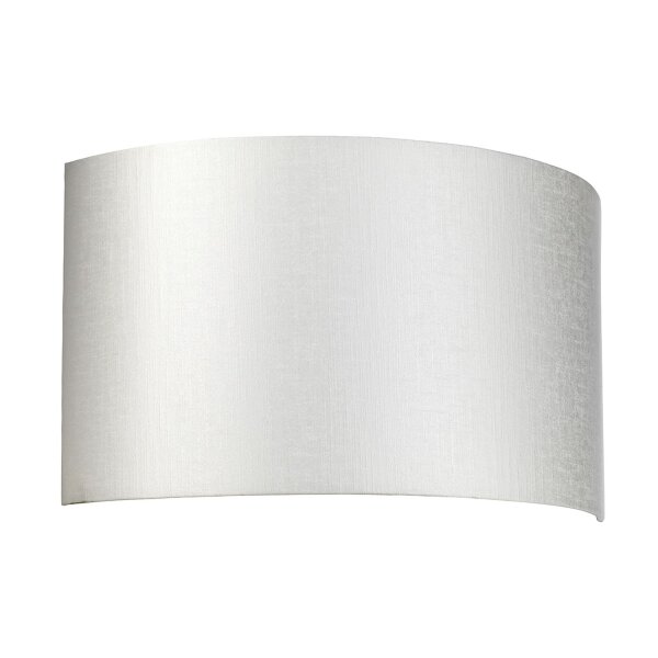 Wandlampe Up Down in Creme Chrom Stoff Kunstseide