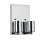 Wandlampe Up Down in Creme Chrom Stoff Kunstseide