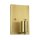 Wandlampe Up Down Creme Messing Stoff Kunstseide