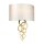 Wandleuchte Stoff Metall in Creme Messing Modern