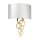 Wandleuchte Stoff Metall in Creme Messing Modern