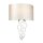 Wandlampe Creme Chrom Modern Stoff Metall Up Down Flur