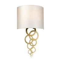 Wandlampe Stoffschirm Creme Messing Modern E27