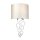 Wandlampe Up Down Creme Chrom Modern E27 Stoff Metall