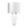 Wandlampe Up Down Creme Chrom Modern E27 Stoff Metall