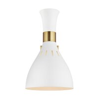 Wandlampe Metall in Weiß Messing E27 Retro Design