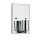 Wandlampe eckig Stoff Up Down E27 Creme Chrom