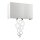 Wandlampe Stoff Metall in Creme Chrom Modern eckig
