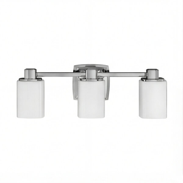 Badezimmerleuchte Wand 56 cm lang Chrom Weiß Spiegel