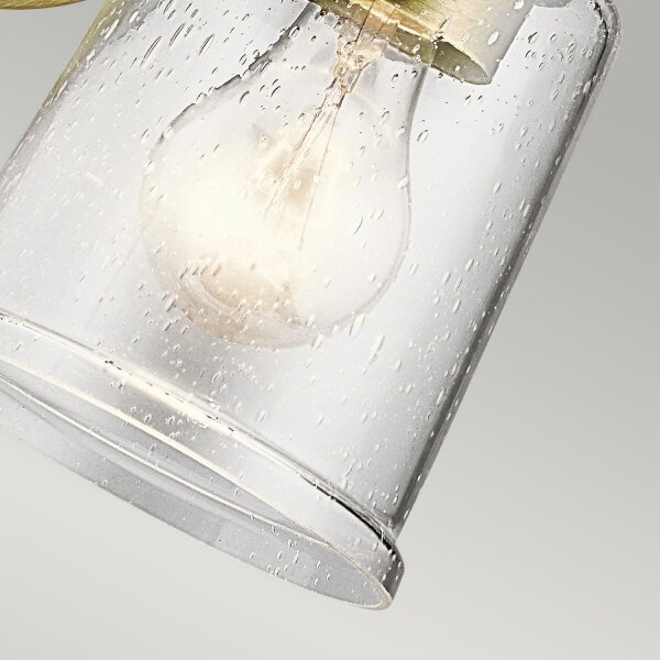 Wandlampe Glasschirm Metall Jugendstil in Messing LIODA