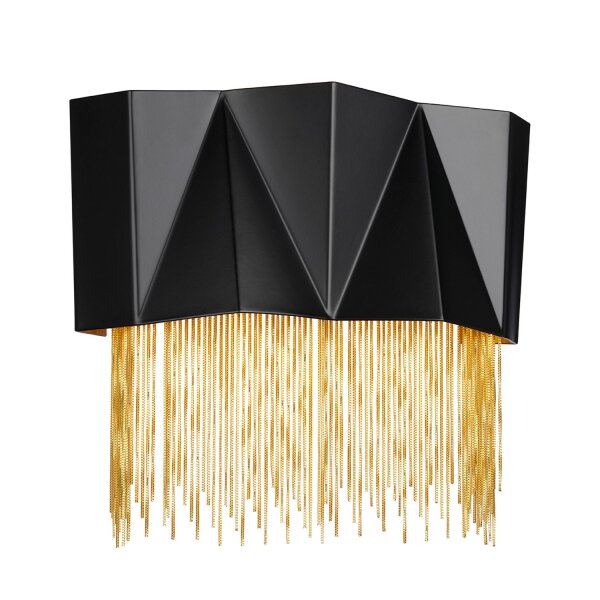 Wandleuchte Schwarz Gold Modern Design Metall VENINA