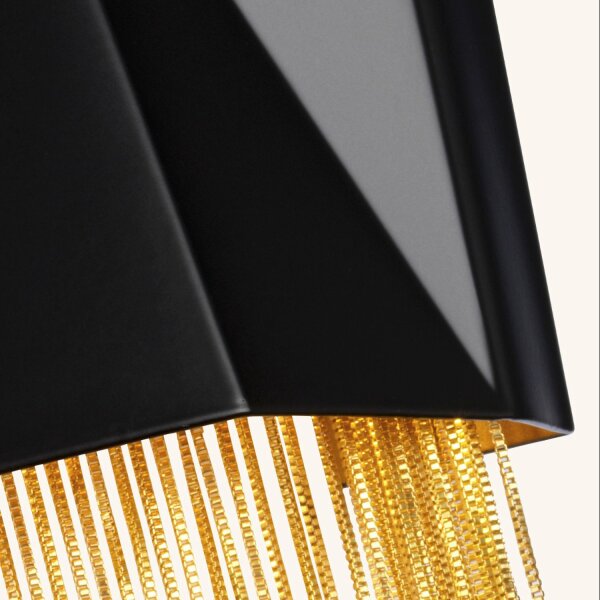 Wandleuchte Schwarz Gold Modern Design Metall VENINA