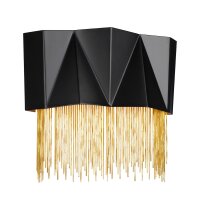 Wandleuchte Schwarz Gold Modern Design Metall VENINA