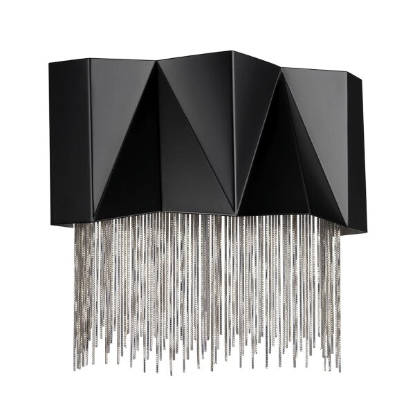Wandlampe Modern Design in Schwarz Silber Metall
