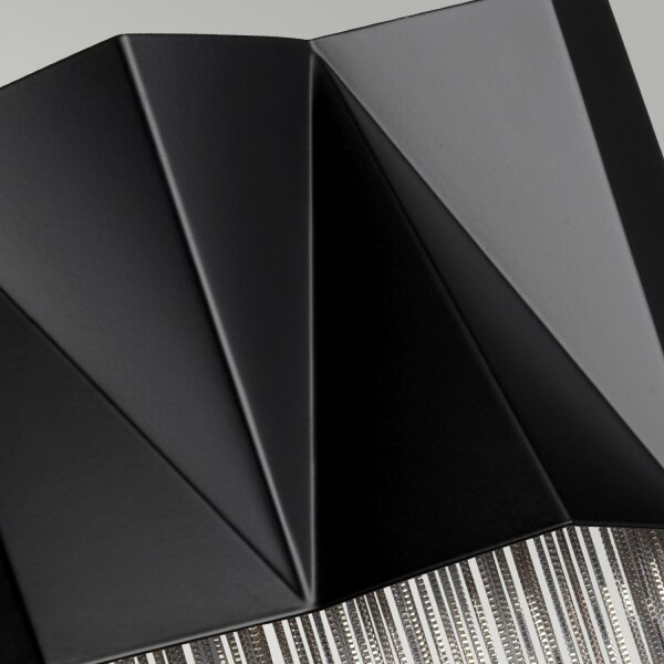 Wandlampe Modern Design in Schwarz Silber Metall