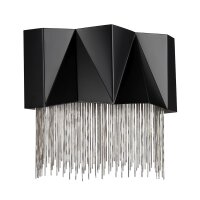 Wandlampe Modern Design in Schwarz Silber Metall