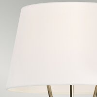 Stehleuchte Dreibein 140 cm klein Metall Stoff Modern