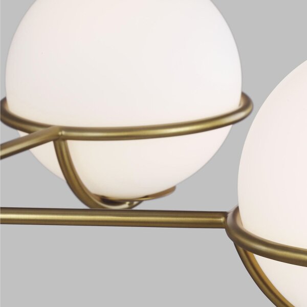 Deckenlampe Glas Metall in Messing Vintage Design