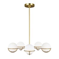 Deckenlampe Glas Metall in Messing Vintage Design
