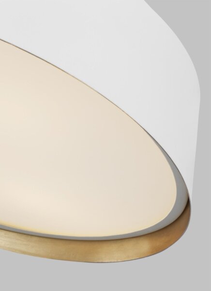 Deckenlampe Weiß Gold Ø37cm rund Modern Metall ZENU