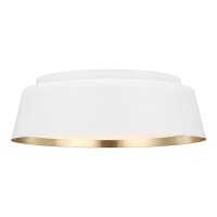 Deckenlampe Wei&szlig; Gold &Oslash;37cm rund Modern Metall ZENU