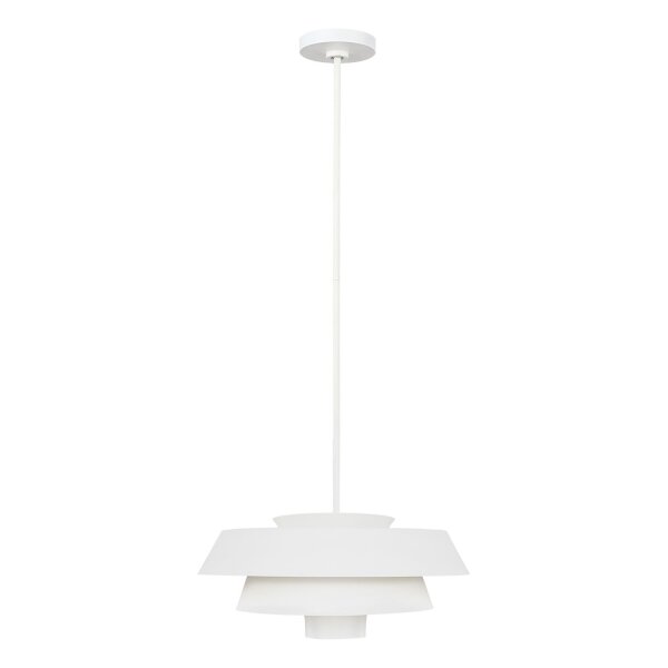 Deckenlampe Weiß Stahl Ø46cm Vintage Mid Century