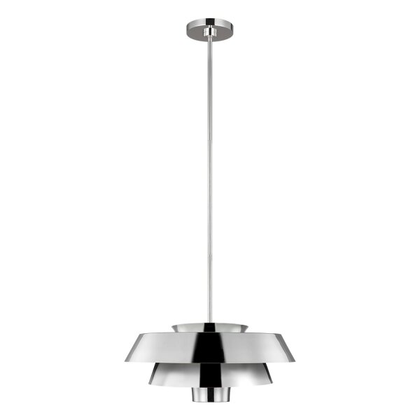 Deckenleuchte Metall in Nickel E27 Ø46cm Mid Century